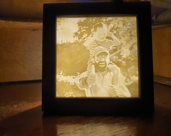 Gepersonaliseerde Lithophane / Nachtlampje / Fotolamp / 3D Print Foto