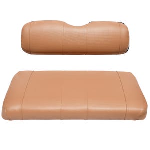 EZGO TXT Golf Cart Seat Cover Replacement  Premium Marine Vinyl - 5 Panel Stitching - Easy to Install - Tan