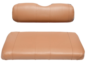 EZGO TXT Golf Cart Seat Cover Replacement  Premium Marine Vinyl - 5 Panel Stitching - Easy to Install - Tan