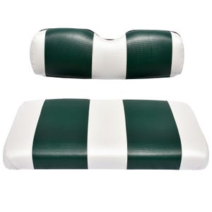 Uniwersalny pokrowiec na tylne siedzenie wózka golfowego Premium Marine Vinyl - wymienny - 5-panelowe przeszycia - łatwy w montażu - biały i zielony