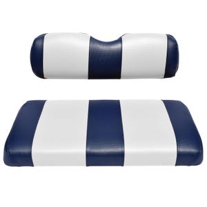 Pokrowiec na siedzenie wózka golfowego Yamaha Drive / G-29 Premium Marine Vinyl - wymienny - 5-panelowe przeszycia - łatwy w montażu - niebieski i biały