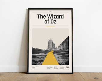 The Wizard of Oz Inspired Poster – Alternative Modern Minimalist Art Print (Instant Digital Download)
