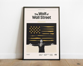 The Wolf of Wall Street Inspired Poster – Alternative Modern Minimalist Art Print (Instant Digital Download)