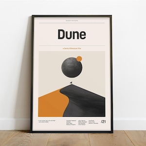 Dune Inspired Poster – Alternative Modern Minimalist Sci-Fi Wall Art Print, Instant Digital Download