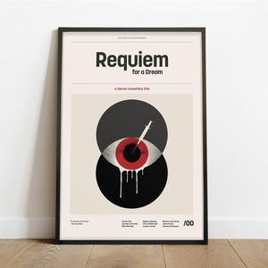 Requiem For A Dream - Alternatives minimalistisches Vintage Filmplakat. Sofortiger digitaler Download.