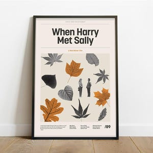 When Harry Met Sally Inspired Poster – Alternative Modern Minimalist Romantic Comedy Wall Art Print, Instant Digital Download