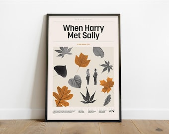 When Harry Met Sally Inspired Poster – Alternative Modern Minimalist Art Print (Instant Digital Download)