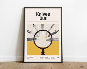 Knives Out Inspired Poster – Alternative Modern Minimalist Art Print (Instant Digital Download)