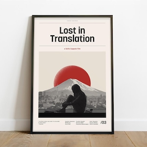 Lost in Translation-inspirerad poster – Alternativt modernt minimalistiskt konsttryck (Digital nedladdning direkt)