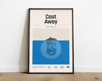 Cast Away Inspired Poster – Alternative Modern Minimalist Art Print (Instant Digital Download)