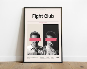 Fight Club Inspired Poster – Alternative Modern Minimalist Art Print (Instant Digital Download)