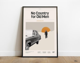 No Country for Old Men Inspired Poster – Alternative Modern Minimalist Art Print (Instant Digital Download)