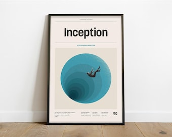 Inception Inspired Poster – Alternative Modern Minimalist Art Print (Instant Digital Download)