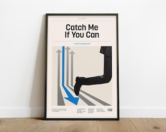 Catch Me If You Can Inspired Poster – Alternative Modern Minimalist Art Print (Instant Digital Download)