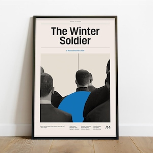 The Winter Soldat inspiriert Poster - Alternative moderne minimalistische Kunstdruck (Sofortiger digitaler Download)
