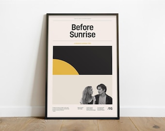 Before Sunrise Inspired Poster – Alternative Modern Minimalist Art Print (Instant Digital Download)