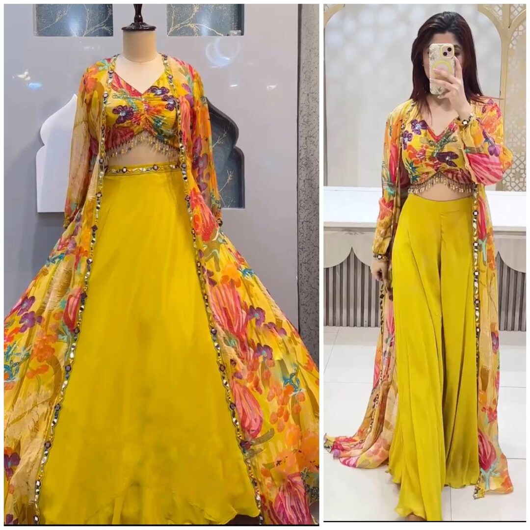 Gorgeous Yellow Designer Bridesmaids Wedding Lehenga Choli