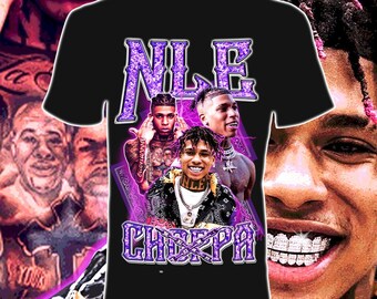 Purple jacket with white pattern. worn by NLE Choppa on the