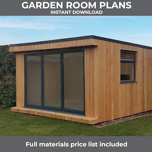 Garden Room Plans. 4x3 metre Garden Room with Bi-fold doors – Including a materials price list. DIY Garden Room, Garden office
