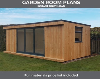 Garden Room Plans. 6x3 metre Garden Room with Bi-fold doors – Including a materials price list. DIY Garden Room, Garden office