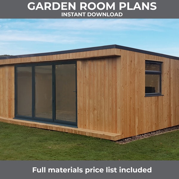 Garden Room Plans. 6x3 metre Garden Room with Bi-fold doors – Including a materials price list. DIY Garden Room, Garden office