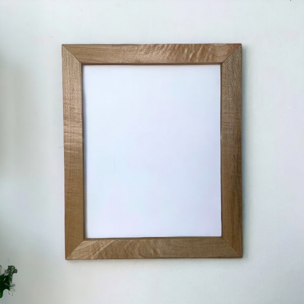 Maple Picture Frame CUSTOM SIZES 1" Wide Natural Maple Wood Photo Frame Hardwood Picture Frames Handmade Gift