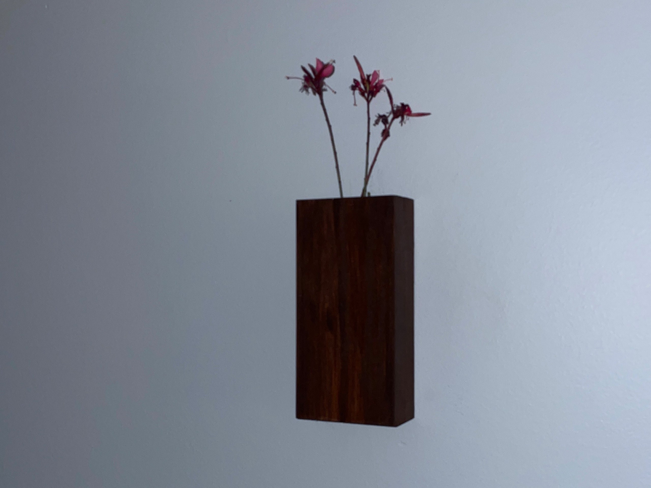 Floating Wood Wall Vase Plant Decor Wall Hanging for Dried Etsy