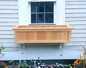 Window Box Flower Planter Cedar Flower Hanging Planter Window Planter Garden Box Balcony Decor Outdoor Gardening Gift Tall Style