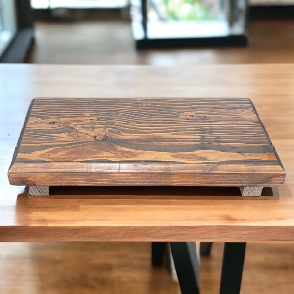 Wood Table Riser CUSTOM SIZE STAIN Rustic Tabletop Decor