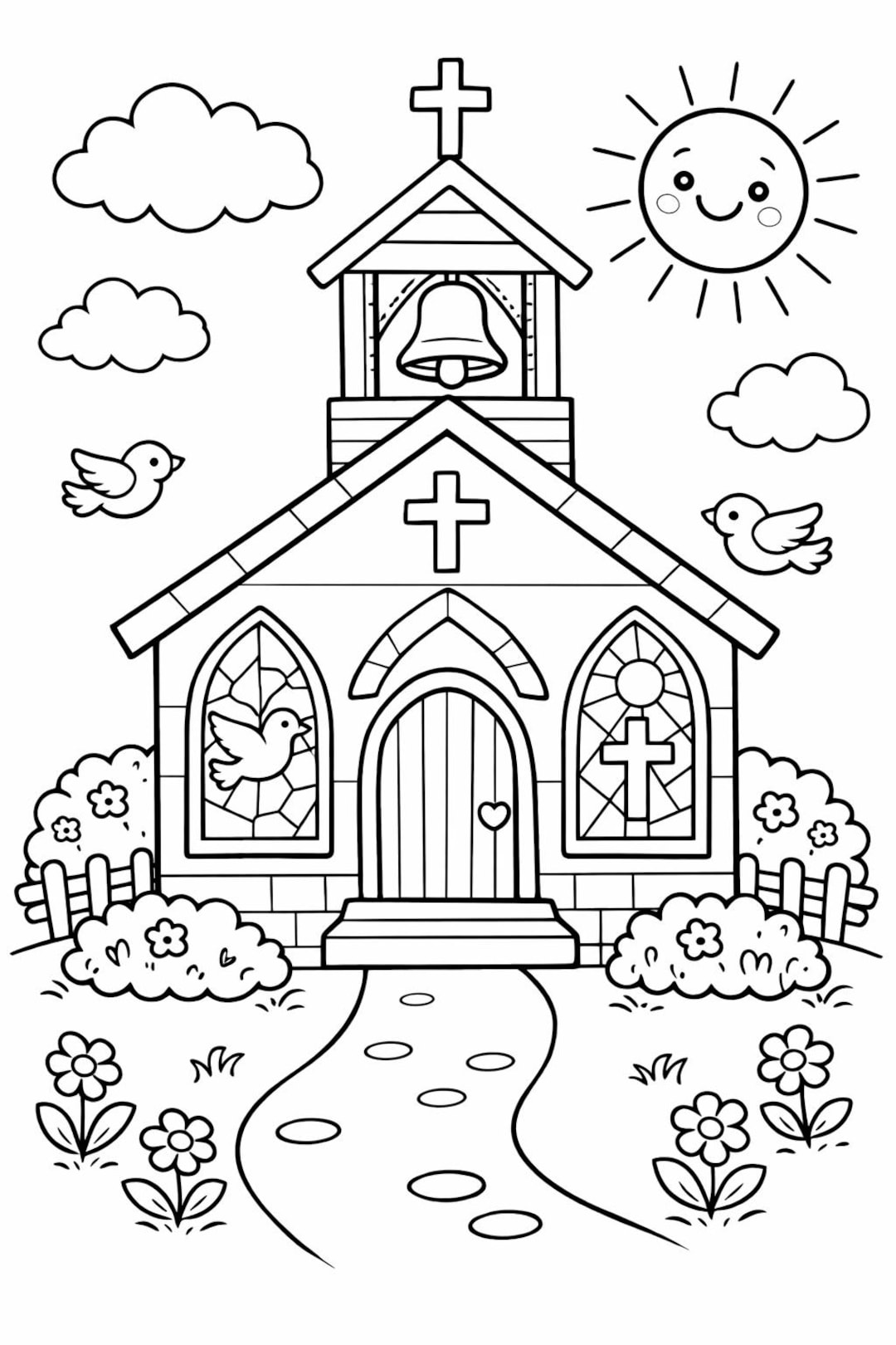 Catholic Coloring Pages for Kids and Adults Printable Bundle Catechism ...