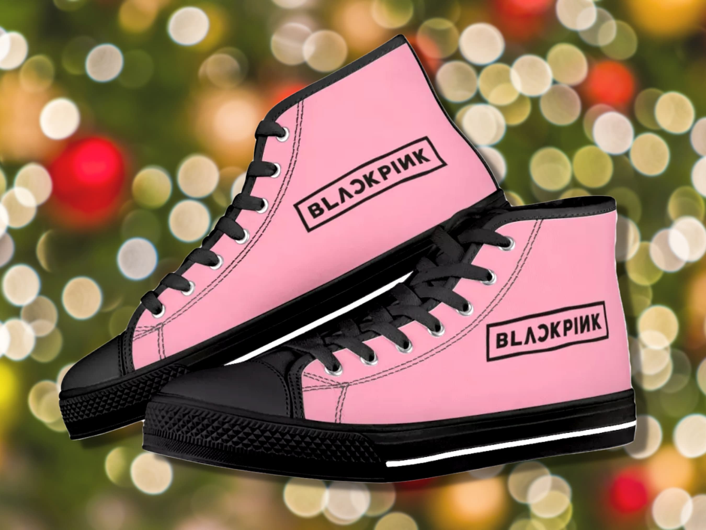 Discover Blackpink shoes, Blackpink merch, Black pink Men's Hight Top Sneaker