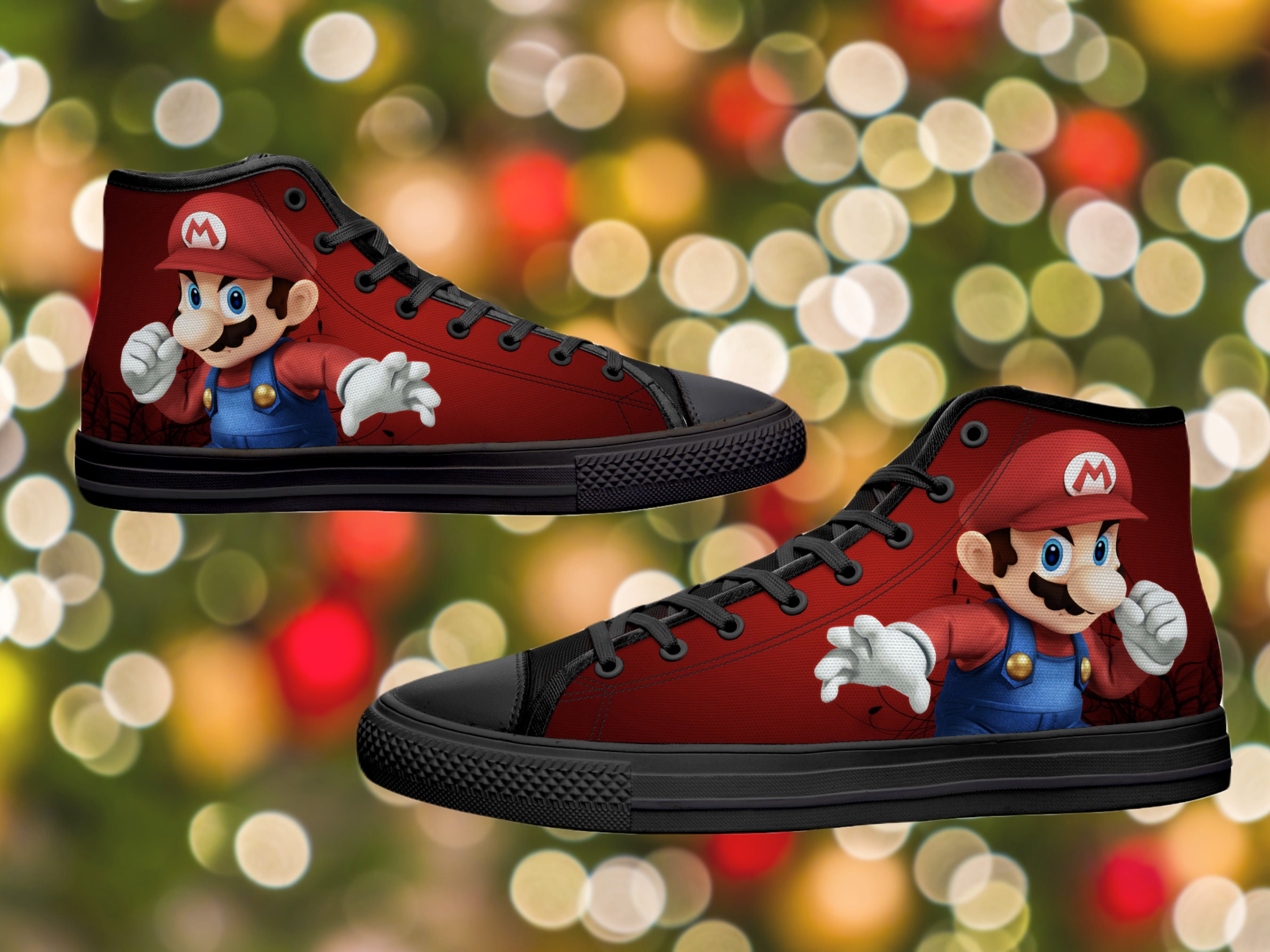 Mario Custom Shoes - Etsy New Zealand