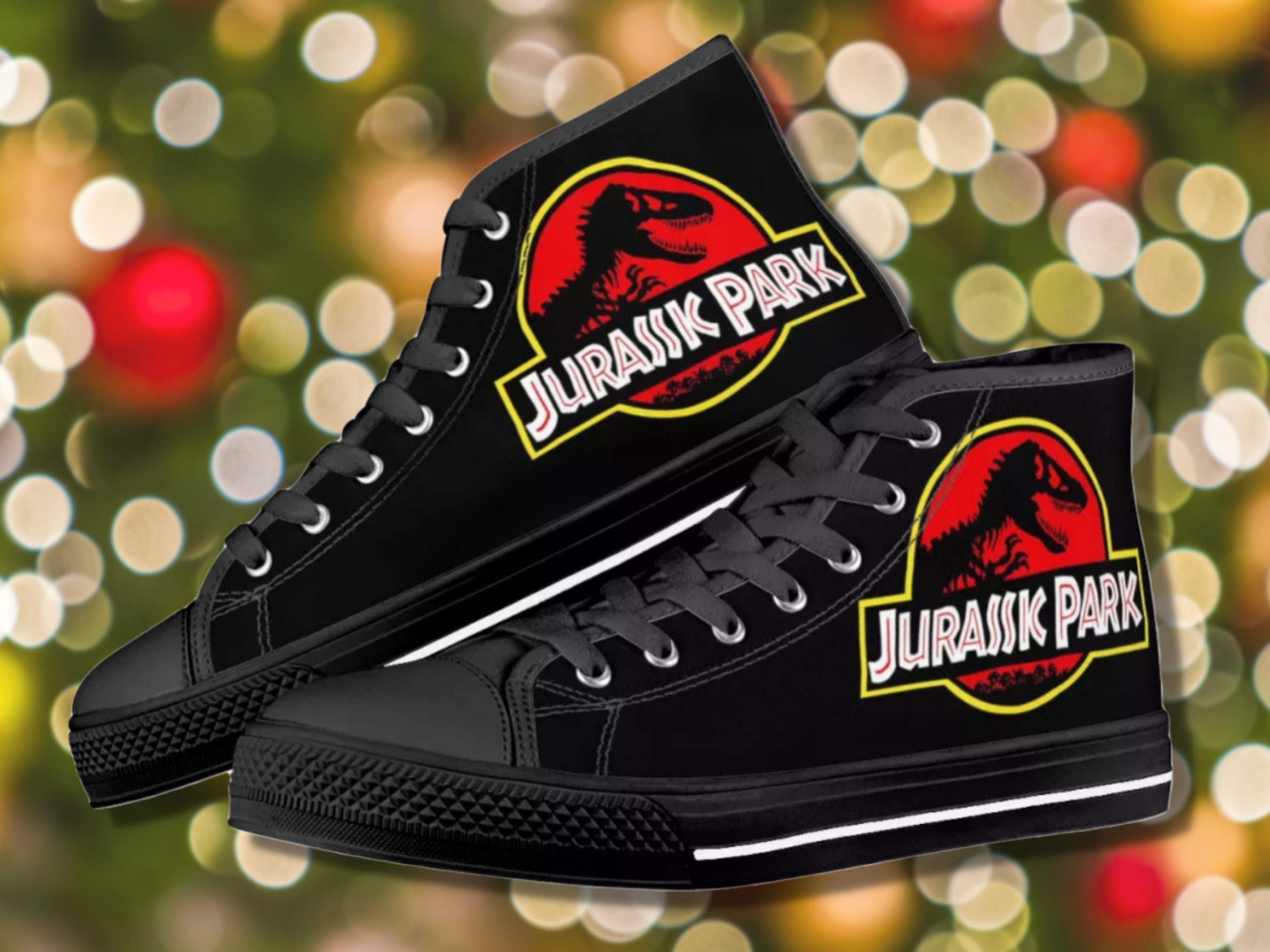 Jurassic park shoes, jurassic park merch, dinosaur sneakers