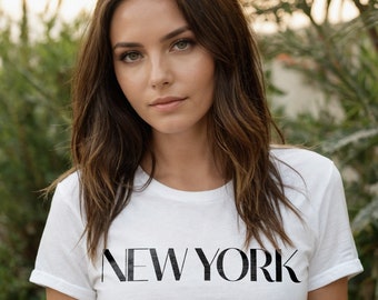 New York T-Shirt, New York Unisex Shirt, Minimalist Crewneck T Shirt, New York USA Gift