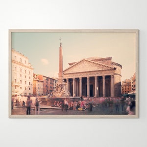 Rome Pantheon Poster, Rome Print, Italy Travel Art, Rome Wall Art, City Photography, Obelisco del Pantheon