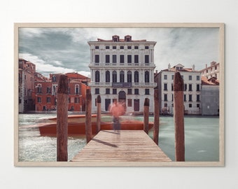 Cartel del Canal de Venecia, Art Print, Italy Travel Art, Wall Decor