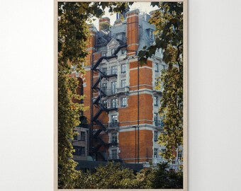 London Architecture Poster, House Print, Travel Art, London Decor, Street Photography, Reino Unido, Reino Unido