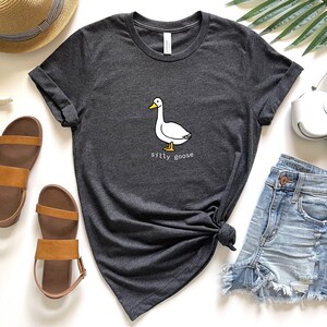 Silly Goose Shirt, Youth Crewneck Shirt Goose Pullover, Funny Unisex Tshirt, Funny Gift, Goose Gift image 5