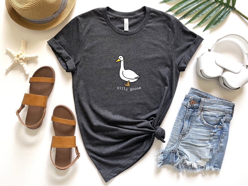 Silly Goose Shirt, Youth Crewneck Shirt Goose Pullover, Funny Unisex Tshirt, Funny Gift, Goose Gift image 5