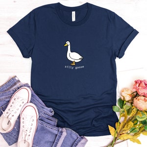 Silly Goose Shirt, Youth Crewneck Shirt Goose Pullover, Funny Unisex Tshirt, Funny Gift, Goose Gift image 3
