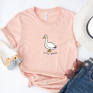 Silly Goose Shirt, Youth Crewneck Shirt Goose Pullover, Funny Unisex Tshirt, Funny Gift, Goose Gift image 4