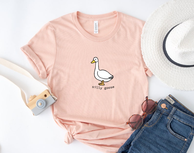 Silly Goose Shirt, Youth Crewneck Shirt Goose Pullover, Funny Unisex Tshirt, Funny Gift, Goose Gift image 4