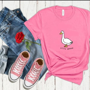 Silly Goose Shirt, Youth Crewneck Shirt Goose Pullover, Funny Unisex Tshirt, Funny Gift, Goose Gift image 6