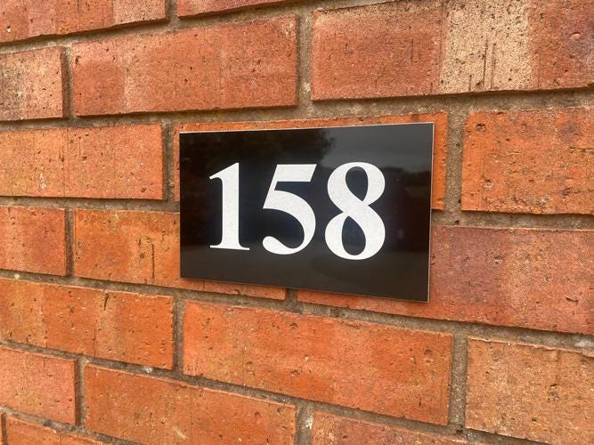 Reme House Sign Reflective House Sign - Etsy UK