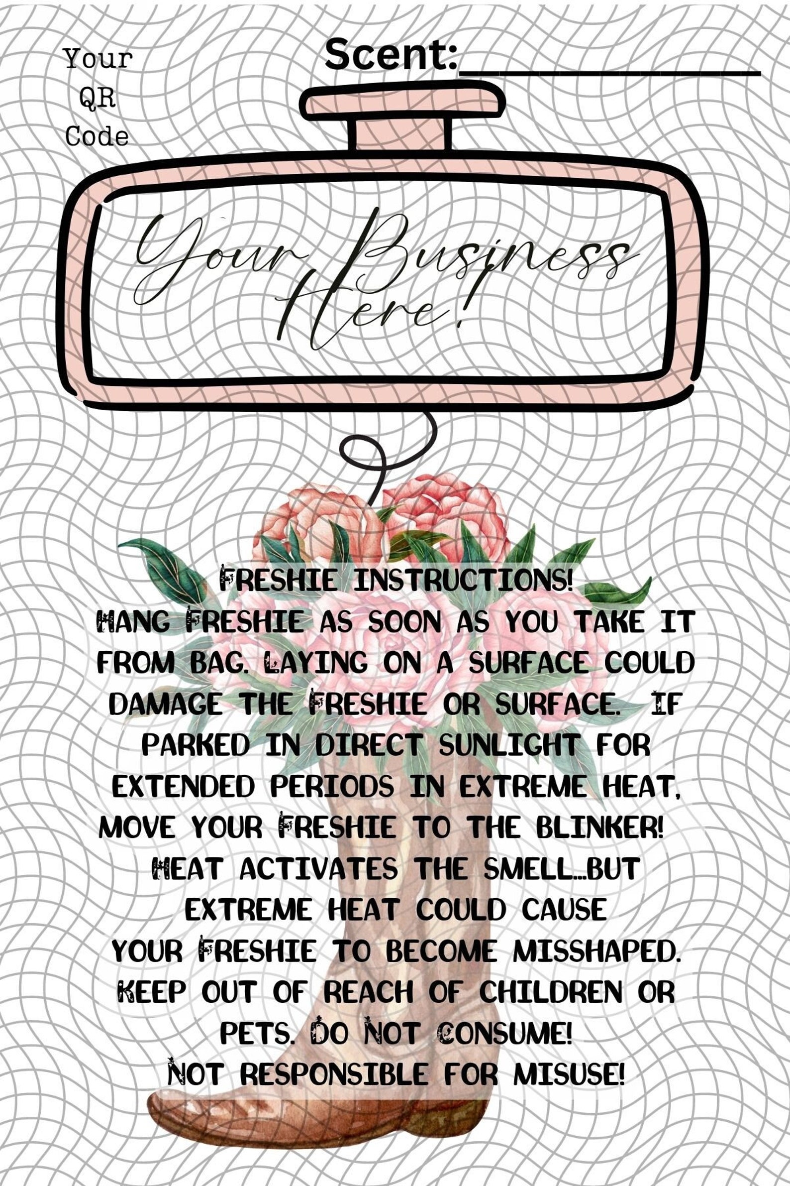 PNG FILE Downloadfreshie Scent & Care Instructions Package Insertcar