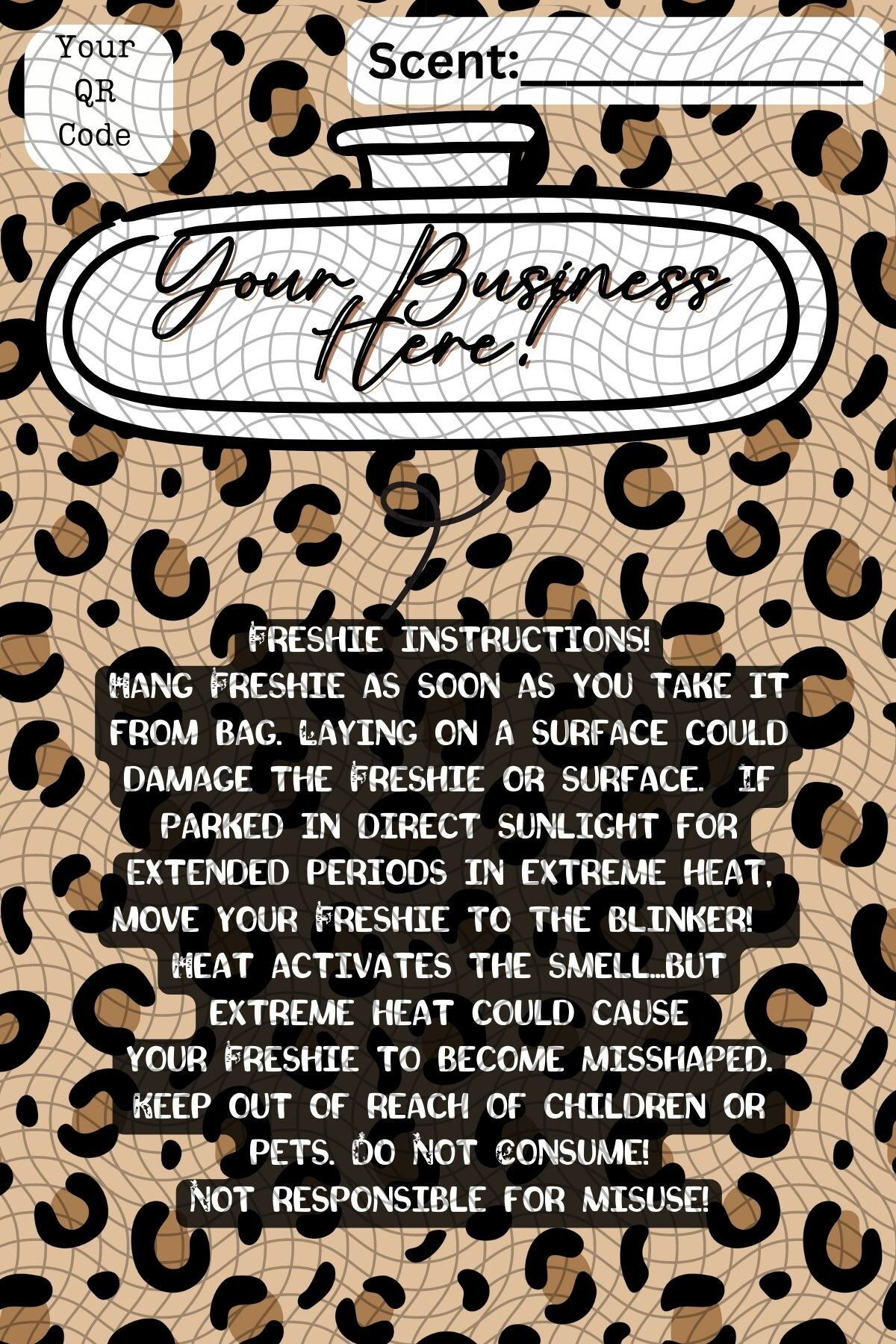 PNG FILE Downloadfreshie Scent & Care Instructions Package Insertcar