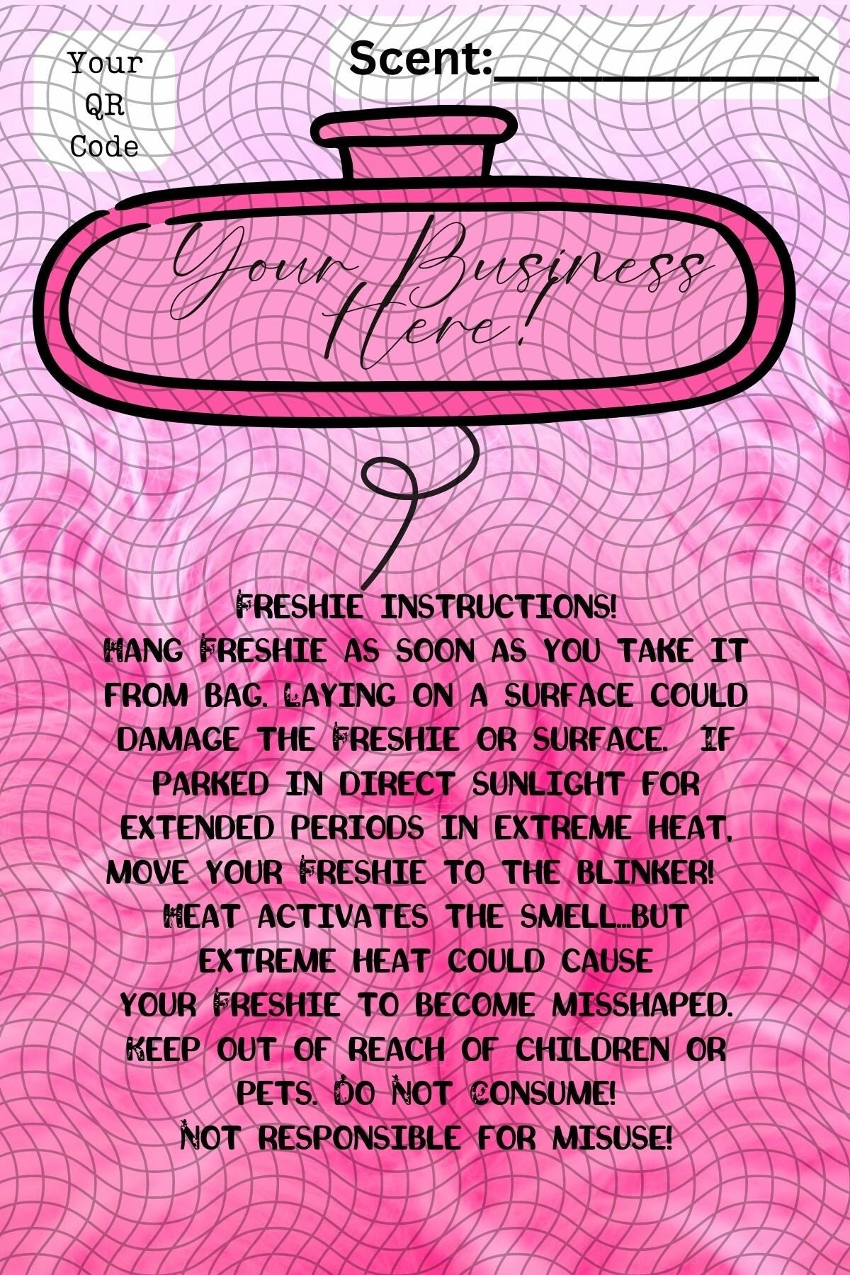 PNG FILE Downloadfreshie Scent & Care Instructions Package Insertcar