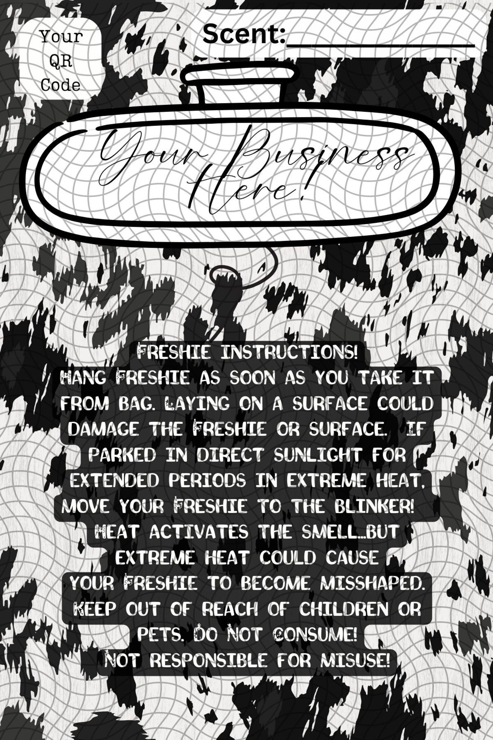 PNG FILE Downloadfreshie Scent & Care Instructions Package Insertcar