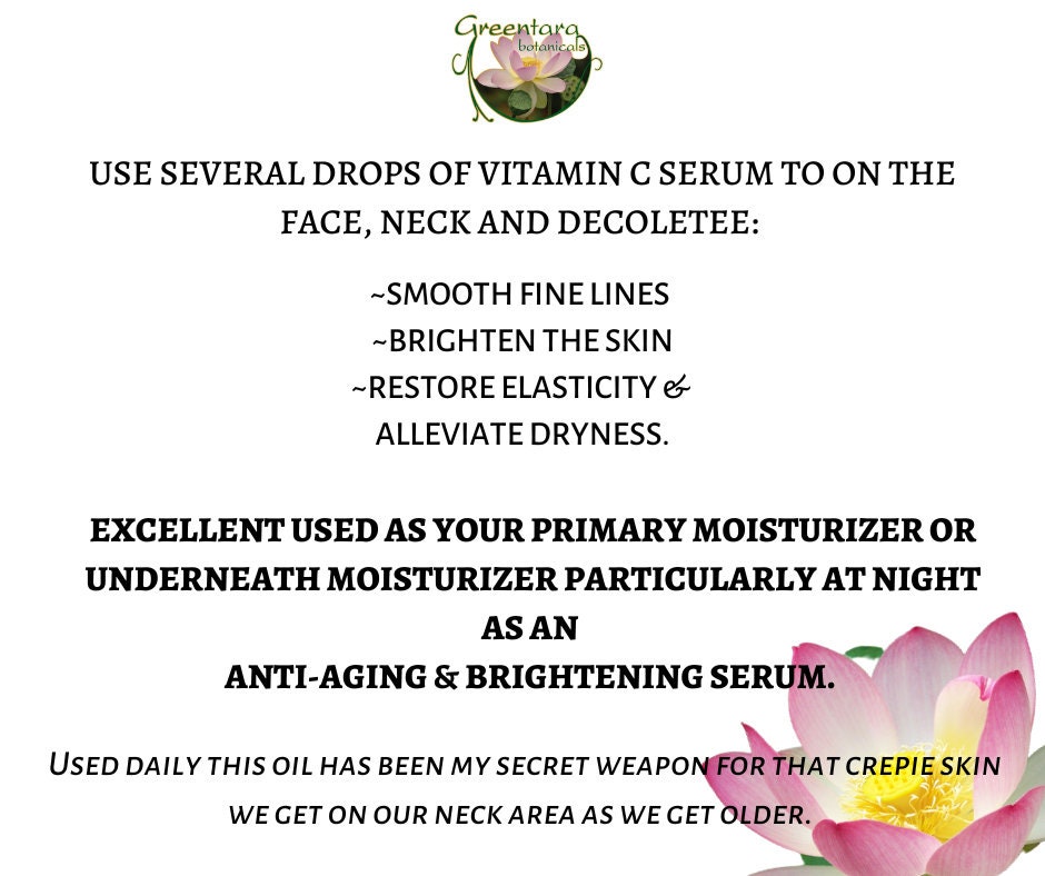 VITAMIN C FACIAL OIL Brightening Facial Oil for Dark Spots Etsy
