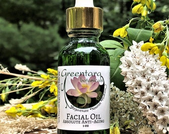 ORGANIC ANTI AGING Facial Oil Serum/fine lines & Mature Skin care/Hydration moisturize/100% natural skin care/vegan/Cruelty free beauty